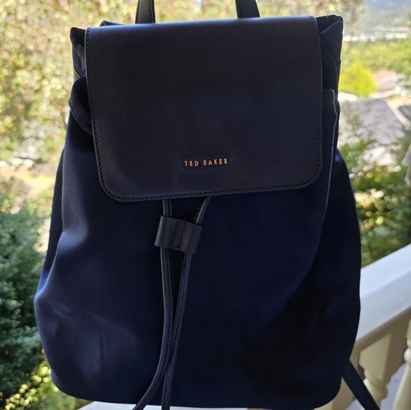 Ted Baker Midnight Blue and Charcoal Backpack - Picture 3 of 3